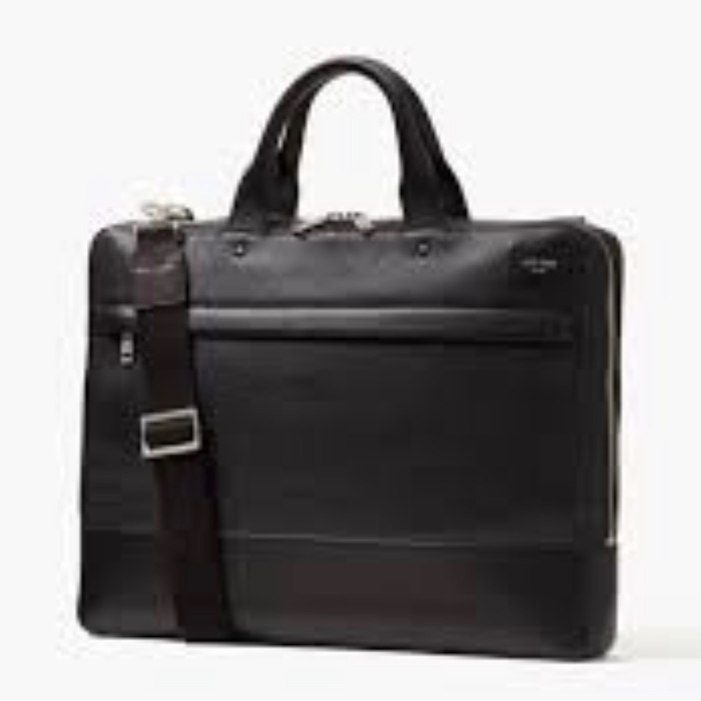 Jack Spade Pebble Leather Briefcase Laptop Bag
